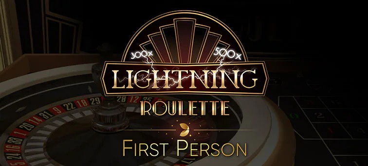 First Person Lightning Roulette logo – Live Shows by Evolution at 1Win